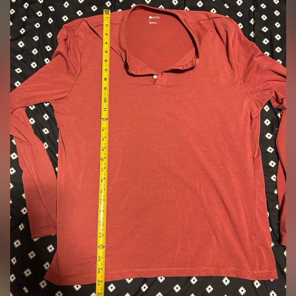 Zella Long Sleeve Soft Henley shirt w/ 3/4 buttons- size l - Picture 4 of 10